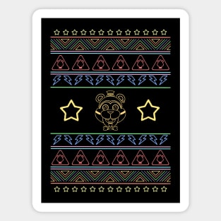 Glamrock Bear Ugly Holiday Sweater Magnet